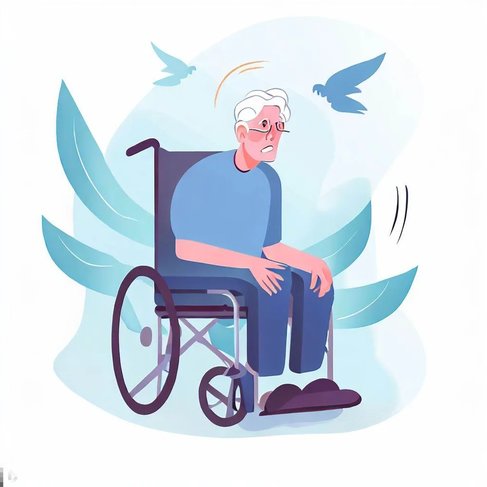 a man in a wheelchair